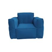 Canapé salon de jardin modulable 90x75x65cm Bleu