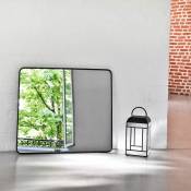 Decoclico Factory - Miroir rectangulaire en métal noir 85 x 75 cm - Uptown - intérieur/extérieur - Noir
