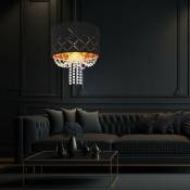 Etc-shop - Lampe suspension plafonnier tissu salon