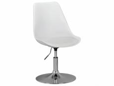 Finebuy chaise de salle à manger plastique et metal chaise pivotante design moderne | chaise de cuisine reglable en hauteur design avec dossier | chai