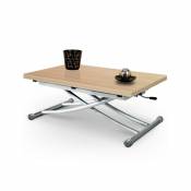 Giovanni Table basse relevable Mirage chêne clair