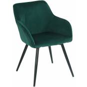 Happy Garden - Chaise vintage gisele velours vert - green