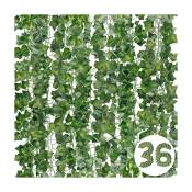Hommoo - 36 bandes couronnes de lierre artificiel vert