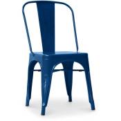 Industrial Style - Chaise en acier de salle à manger - Design industriel - Nouvelle édition - Stylix Bleu foncé - Acier, Metal - Bleu foncé
