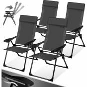 Kesser - Chaises de jardin, set Basic de 2 chaises, réglage en 7 positions, résistantes aux intempéries, Chaise de camping, chaise de balcon, chaise