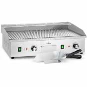 Klarstein - Barbecue électrique grillmeile 4400 - 2x2200w plaque de cuisson - surface nervurée