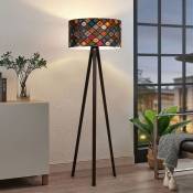 Lampe à 3 pieds élégante de 140 cm avec un abat-jour en tissu en différentes couleurs taille : Multicolore