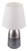 Lampe de chevet design gris argent sommeil salon textile