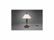 Lampe de table contemporaine rustique rust opal glass trio lighting