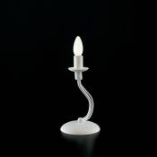 Lampe de table en fer blanc minable une lumière 17x