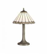 Lampe de table Tiffany Calais 1 Ampoule Gris 23 Cm