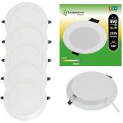 Lampesecoenergie - Lot de 5 Spot Encastrable led Downlight Panel Extra-Plat 7W Blanc Froid 6000K