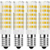 Lot de 4 Ampoules led E14 7W 6000K Blanc Froid - Équivalent Ampoule Halogène, Non Dimmable, Sans Scintillement, 360° Lumière