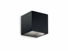Luminaire d'extérieur led cube up down noir ip54,