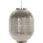 Lustre Lampe Suspension Argentée en Nickel E27 Max 60W pour Éclairage de Salon ou Chambre au Style Oriental Marocain Tendance Beliani Argenté