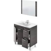Meuble salle de bain Sous-Vasque 80 cm + 1 Miroir coloris