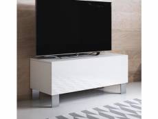 Meuble tv 1 porte | 100 x 42 x 40cm | pieds en aluminium