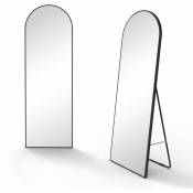 Miroir sur pied et bow miroir de sol 54 x 163cm, Grand Miroir dans la Chambre à Coucher, Dressing
