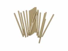 Pailles jetables fibre de bambou taille s 12,5cm -