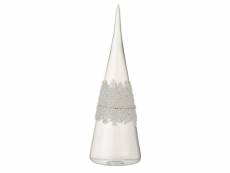 Paris prix - cône glace en verre "diamant" 28cm transparent