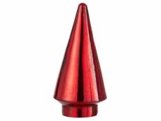 Paris prix - sapin de noël en verre "led" 24cm rouge