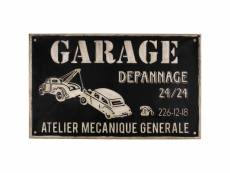 Plaque décorative en fer commerce 122.5 x 74 cm garage