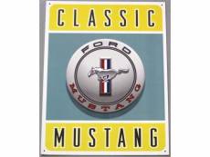 "plaque ford mustang logo classic tole deco loft diner bar"
