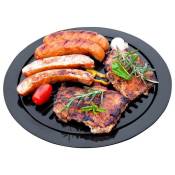 Plaque grill pour réchauds à gaz portable cuisson Grille anti adhesive Récupération graisses - black