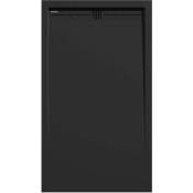 Receveur de douche Noir, finition Lisse Stone cach, grille de couleur - 110 x 90 cm