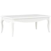 Table basse Blanc 110 x 60 x 40 cm Bois de pin massif