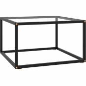 Table basse Noir avec verre trempé 60x60x35 cm Vidaxl