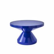 Table basse Zig zag / Ø 60 x H 35 cm - Plastique laqué - Pols Potten bleu en plastique