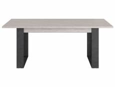 Table fixe 200 cm JULES coloris chÃªne gris/noir