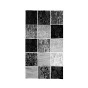 Tapis à motifs cubes noir 80x150