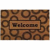 Tapis coco 'Welcome' avec motif rond - 50x80 cm