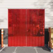 The Living Store - Rideau de porte rouge 200 mmx1,6 mm 10 m pvc Rouge