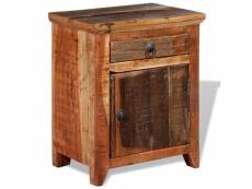 Vidaxl table de chevet bois d'acacia solide et bois de récupération 243968