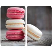 Wenko - 2 Couvre-plaques universel Macarons - 30 x