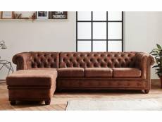Winston - canapé d'angle chesterfield - 4 places -