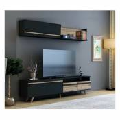 Azura Home Design - Ensemble meuble tv mona gris -
