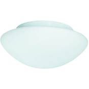 Bathroom Flush - Plafonnier de salle de bain à 1 lumière rond blanc avec verre opale IP44, E27 - Searchlight