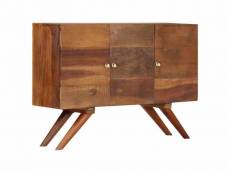 Buffet bahut armoire console meuble de rangement bois recyclé massif 110 cm marron helloshop26 4402286