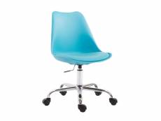 Chaise de bureau toulouse à coque en plastique , bleu