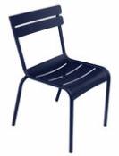 Chaise empilable Luxembourg / Aluminium - Fermob bleu en métal
