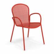 Chaise Ronda XS / L 58 cm - Emu rouge en métal