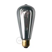 Dl Daylightitalia - Ampoule Smoky led Edison ST64 Filament Courbe à Double Loop 5W 160Lm E27 1800K Dimmable