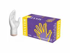Gants - gants d'examination en latex - non poudrés - blanc - blanc - xl 1678-01-05-00