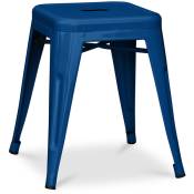 Industrial Style - Tabouret Design Industriel - 45cm - Nouvelle Edition - Stylix Bleu foncé - Acier, Metal - Bleu foncé