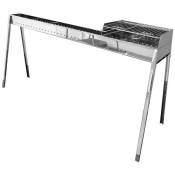 LISA - Cuiseur à brochettes grill Milano 100+40+ Kit d'accessoires pour cloison - Ligne Steel
