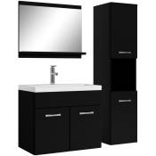 Meuble de salle de bain Montreal - Badplaats - 60 cm Noir mat - Armoire - Noir mat